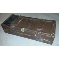 EX-ARMY RECTANGLE STEEL AMMO BOX GOOD USED