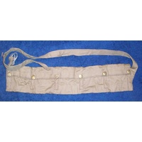 SMLE COTTON BANDOLEER 5 POCKET WITH PRESS STUDS AUSTRALIAN ISSUE