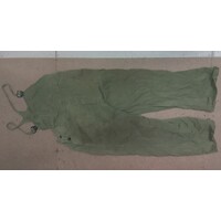 AUSTRALIAN ARMY ISSUE BIB-N-BRACE OVERALLS SIZE 8  repaired, very well used