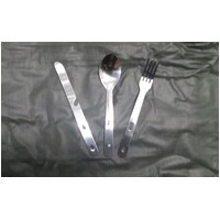 KNIFE FORK & SPOON CHOW SET - CAMPING