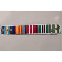 MEDAL RIBBON BUMPER STICKERS - NATIONAL SERVICE 360mm long