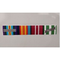 MEDAL RIBBON BUMPER STICKERS - VIETNAM 280 x 50mm