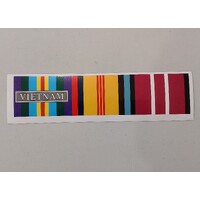 MEDAL RIBBON BUMPER STICKER - LOGISTICS SUPPORT 220 x 50mm
