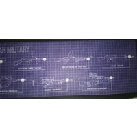 MILITARY HISTORY BAR RUNNER MATS - AUSTRALIAN WEAPONS