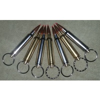 BULLET KEY RINGS - 338 WIN MAG NICKLE