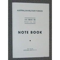 NOTE BOOK AA65 1940 - 20 ruled pages Reproduction