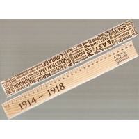 NOVELTY RULERS GREAT WAR TIMBER