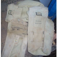 1937 BASIC POUCH - MK2/MK3 CANADIAN MADE WITH DIGGERS NAMES/NUMBERS ON THEM FROM WW2 SERVICE
