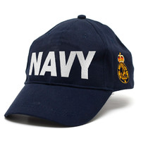 ROYAL AUSTRALIAN NAVY- RAN baseball CAP with badge on side