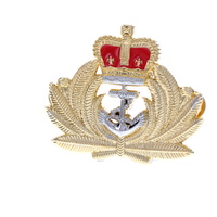 RAN SLOUCH HAT/BERET BADGE - OFFICER MINT GENUINE ISSUE