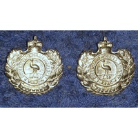 ARMY COLLAR BADGES - OBSOLETE 2/14 LH QMI PAIR