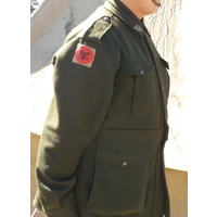 WW2 AUSTRALIAN ARMY VDC GREEN WOOL TUNIC