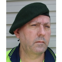 WOOL MILITARY BERET - RIFLE GREEN LARGE 58-60cm