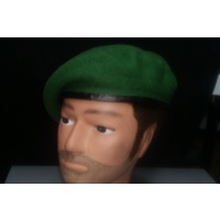 100% WOOL MILITARY BERET - GREEN