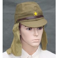 WW2 JAPANESE FIELD CAPS  - SOLDIERS MODEL WITH HAVELOCK