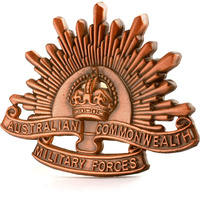 RISING SUN HAT BADGE WW1 WW2 METAL COPPER