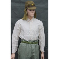 WW2 JAPANESE SHIRTS WHITE COTTON (EX-CHINESE ARMY PLA)  SMALL