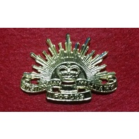 RISING SUN HAT BADGE QUEENS CROWN AMF GOLD 1953-1990