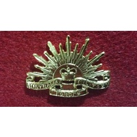 SMALL RISING SUN COLLAR BADGE - VIETNAM ERA QC AMF 1954-1990