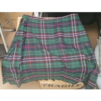MILITARY WOOL KILT SIZE 32" SCOTTISH NATIONAL TARTAN
