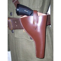 WW1 OR'S REVOLVER HOLSTER OPEN TOP ALL LEATHER 