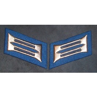 EAST GERMAN DDR COLLAR INSIGNIA BLUE AIR FORCE