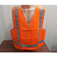SAFETY HI-VIS VEST - AUSTRALIAN MADE GLO ORANGE size 2XL