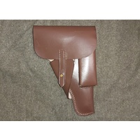 WW2 GERMAN P38 PISTOL HOLSTER - SOFT SHELL BROWN