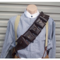 AUSTRALIAN LIGHT HORSE 9 POCKET BANDOLEERS - LEATHER