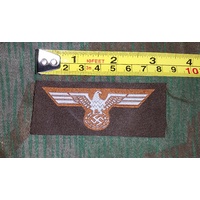 WW2 GERMAN UNIFORM BEVO EAGLE BADGE - TROPICAL BROWN