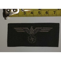 WW2 GERMAN UNIFORM BEVO EAGLE BADGE - SMALL FIELD GREY