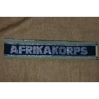 WW2 GERMAN AFRIKA CORPS CUFF TITLE - TROPICAL OFFICERS BEVO