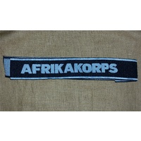 WW2 GERMAN AFRIKA CORPS CUFF TITLE - FIELD GREY BEVO