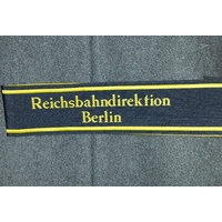 WW2 GERMAN Reichsbahn CUFF TITLE - BERLIN