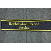 WW2 GERMAN Reichsbahn CUFF TITLE - BRESLAU