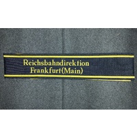 WW2 GERMAN Reichsbahn CUFF TITLE - Frankfurt Main