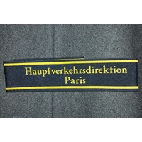 WW2 GERMAN Reichsbahn CUFF TITLE - PARIS