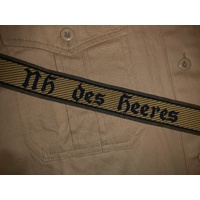 WW2 GERMAN female Nachrichtenhelferin des Heeres CUFF TITLES HEAVY BEVO