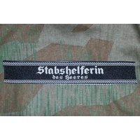 WW2 GERMAN ARMY CUFF TITLE - Stabshelferin