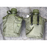 PLASTIC G.I. CANTEEN WITH NYLON CARRIER - OLIVE GREEN