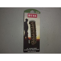 PARA CORD SURVIVAL BRACELET with whistle  MULTICAMO