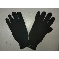ACRYLIC GLOVES - BLACK SIZE X-LARGE