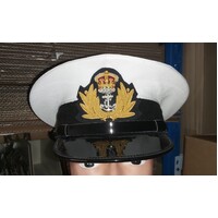 WW2 ROYAL NAVY OFFICERS CAP WITH BADGE size 60cm