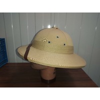 FRENCH COLONIAL PITH HELMET - REPRODUCTION KHAKI TAN up to 60cm