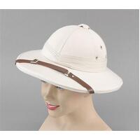 FRENCH COLONIAL PITH HELMET - REPRODUCTION WHITE