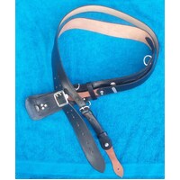 SAM BLACK OFFICERS BELT & CROSS STRAP - CHROME / silver plated FITTINGS