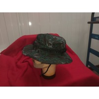 BOONIE HAT CAMOUFLAGE  NEW MADE IN PHILIPINES DARK RIPSTOP DIGITAL WOODLAND size MEDIUM