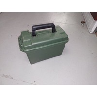 AMMO / TACKLE BOX NEW MADE GREEN PLASTIC LOCKABLE