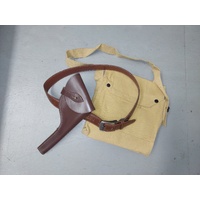 INDIANA JONES SET -  BAG/HAVERSACK, LEATHER HOLSTER & BELT