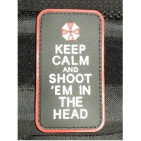 RESIDENT EVIL UMBRELLA PVC PATCH - KEEP CALM 5 X 9cm